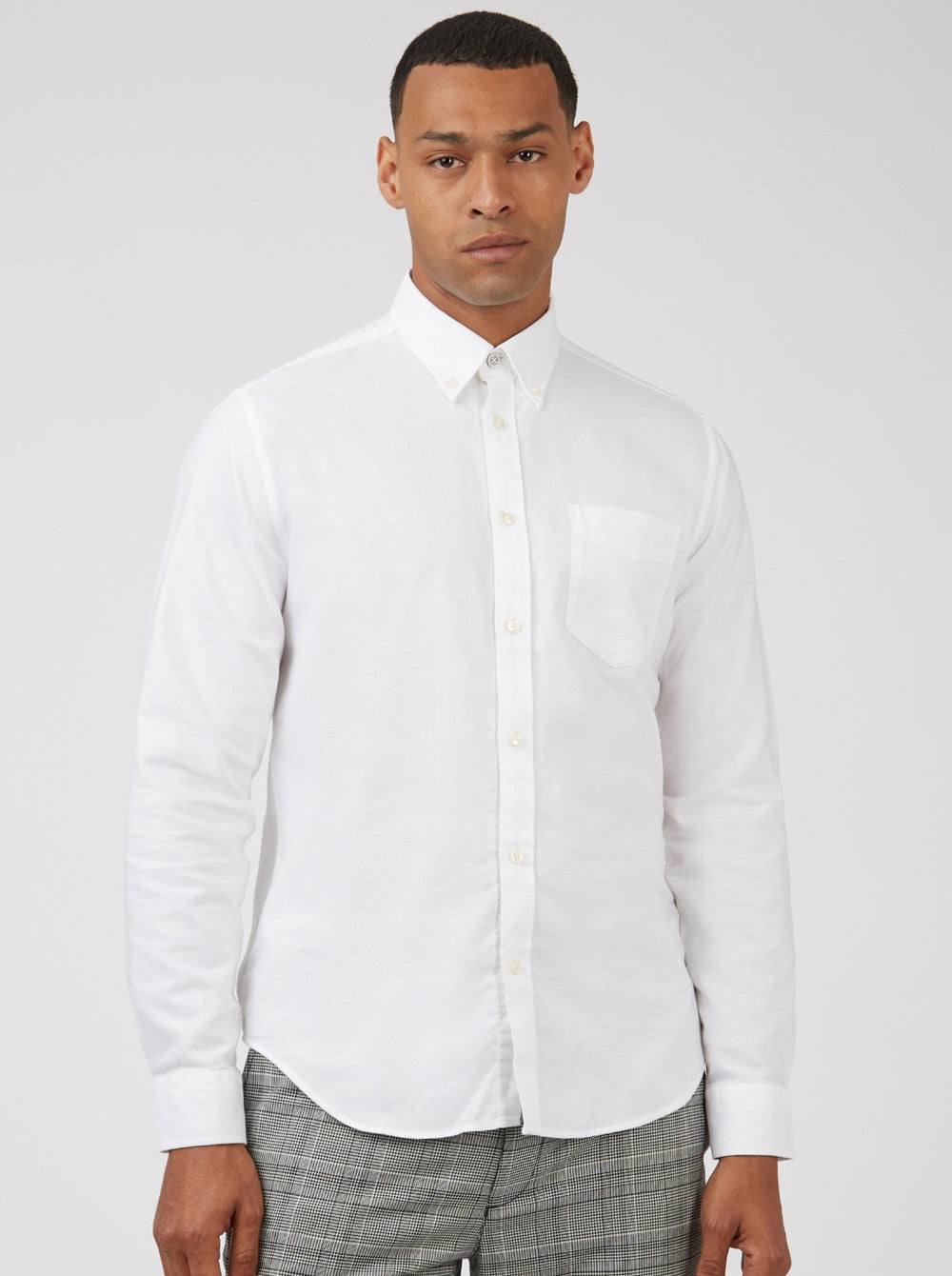 Ben Sherman Signature Organic Long-Sleeve Oxford Shirts White | 5431978-EU