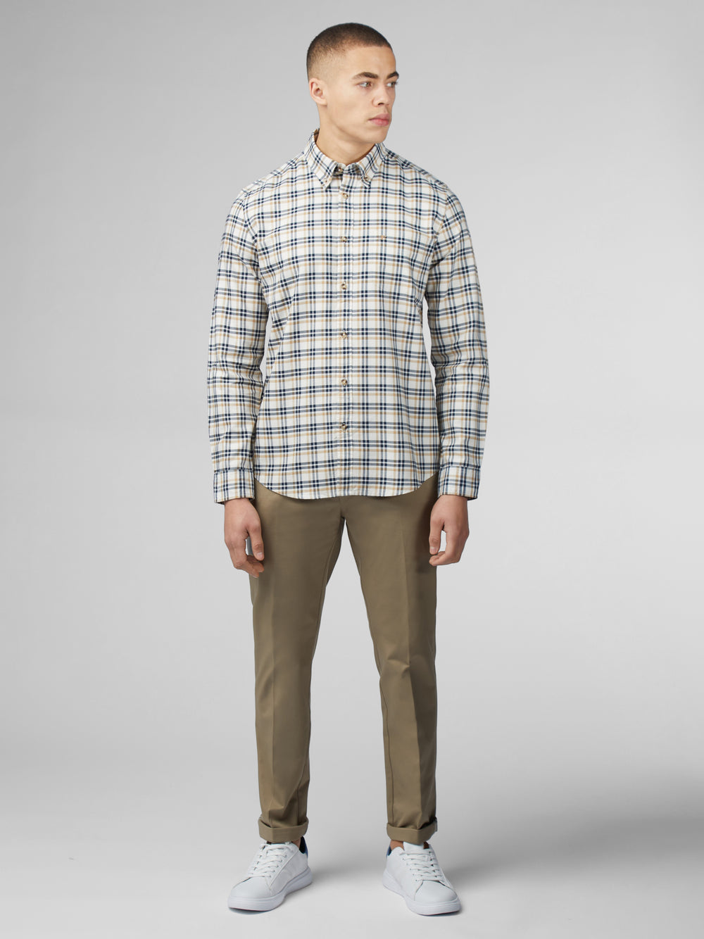 Ben Sherman Signature Oxford Check Shirts White | 1269358-AG