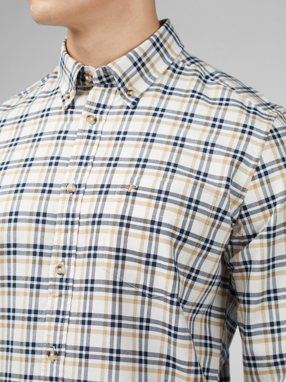 Ben Sherman Signature Oxford Check Shirts White | 1269358-AG