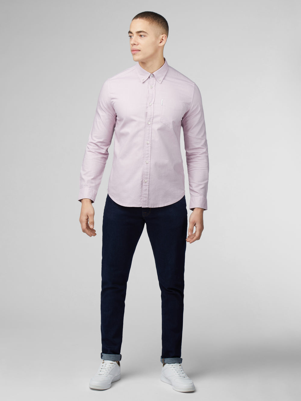 Ben Sherman Signature Oxford Long Sleeve Shirts Purple | 7560381-IY