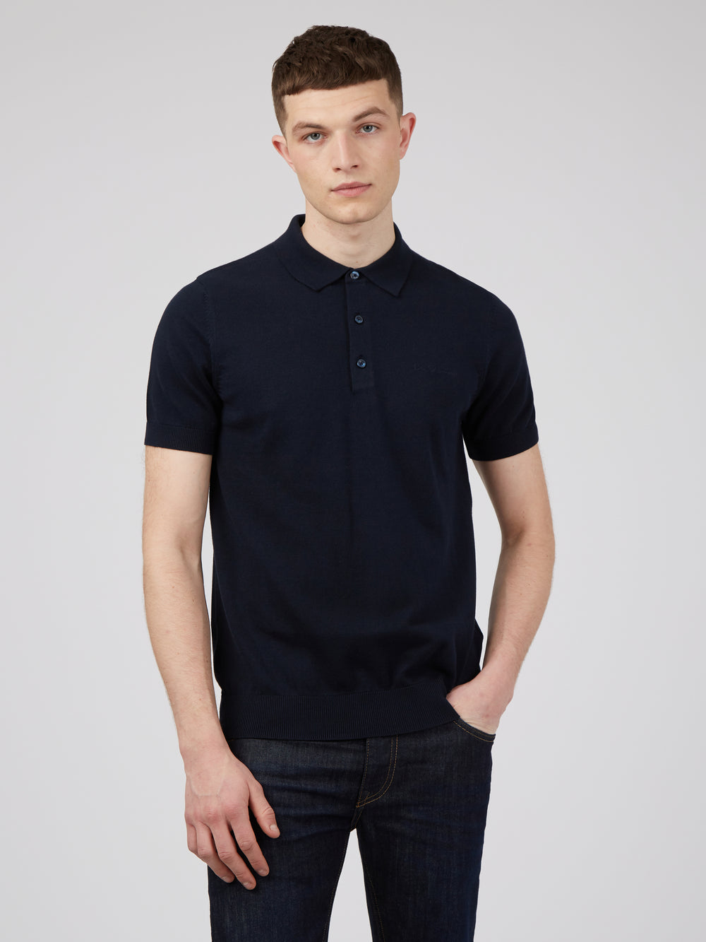 Ben Sherman Signature Polo Neck Sweaters Navy | 8756390-FI