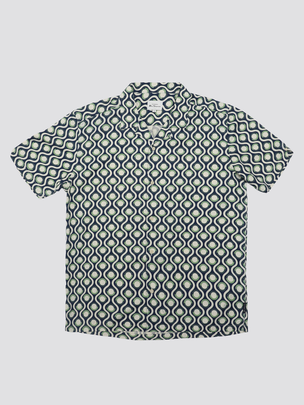 Ben Sherman Signature Retro Geo Shirts Green | 2530978-RG