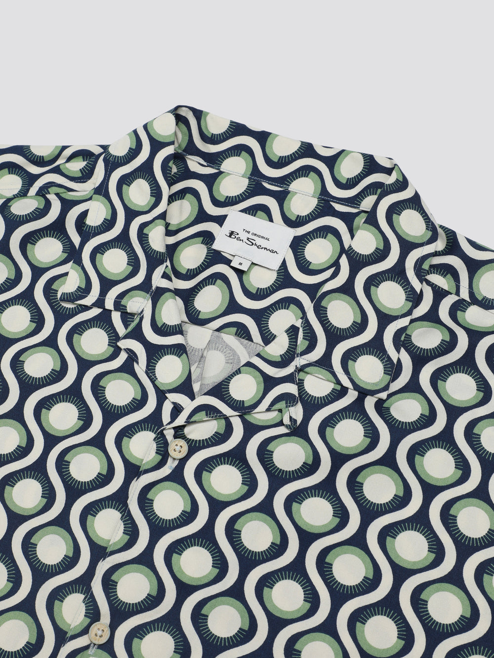 Ben Sherman Signature Retro Geo Shirts Green | 2530978-RG