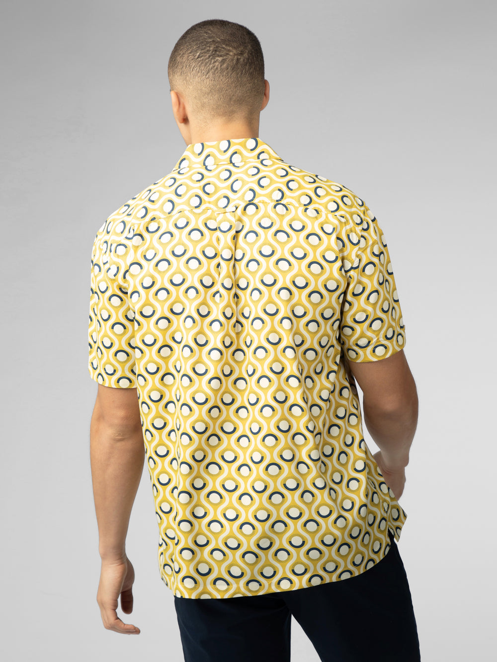 Ben Sherman Signature Retro Geo Shirts Yellow | 9534271-MN