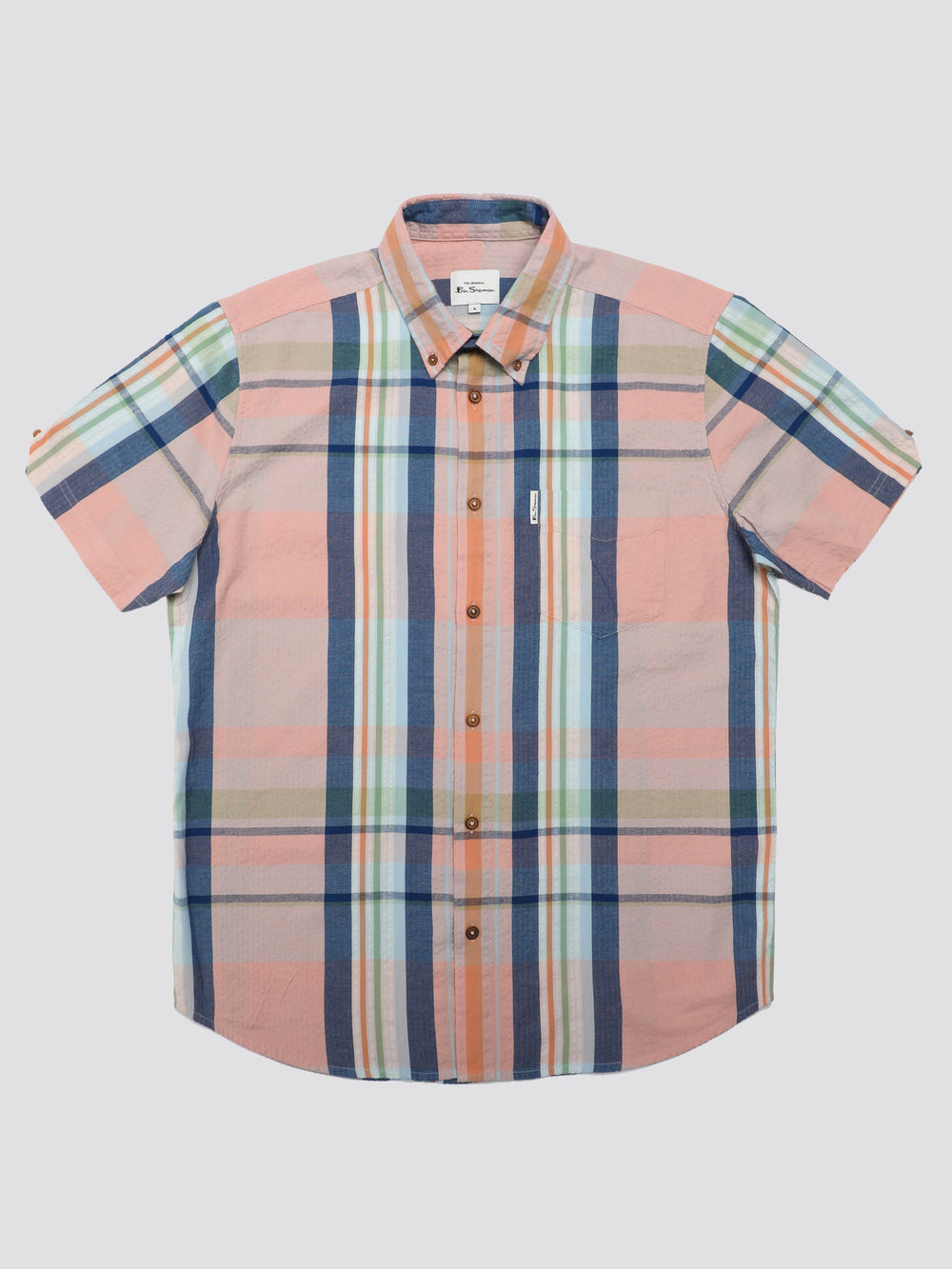 Ben Sherman Signature Seersucker Check Shirts Pink | 5860297-HM