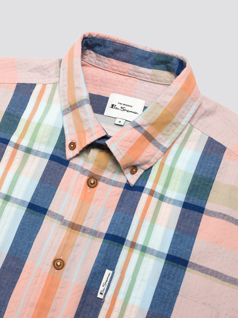 Ben Sherman Signature Seersucker Check Shirts Pink | 5860297-HM