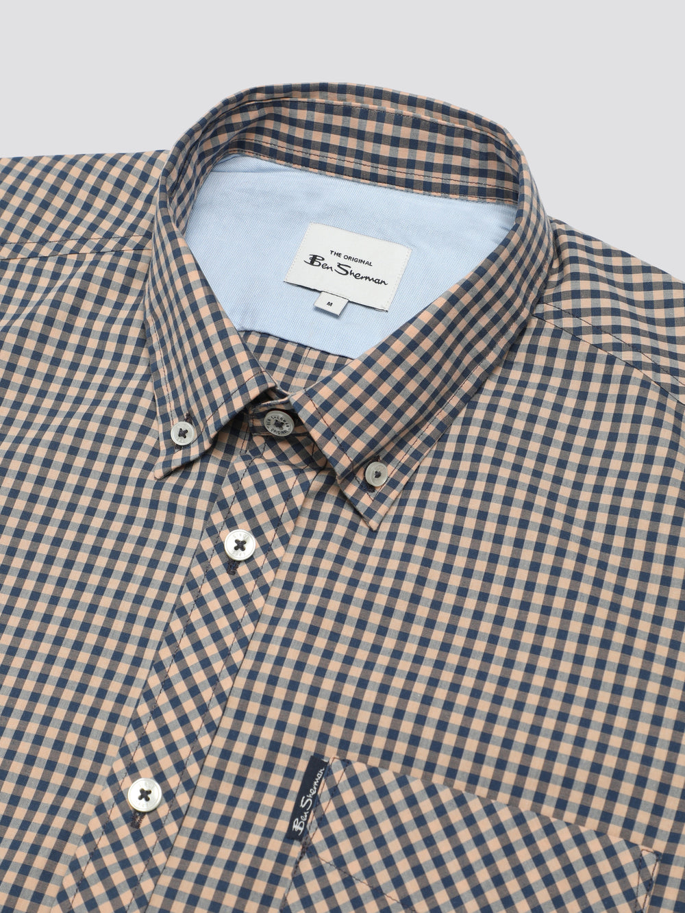 Ben Sherman Signature Short Sleeve Gingham Shirts Copper Orange | 4680915-PV