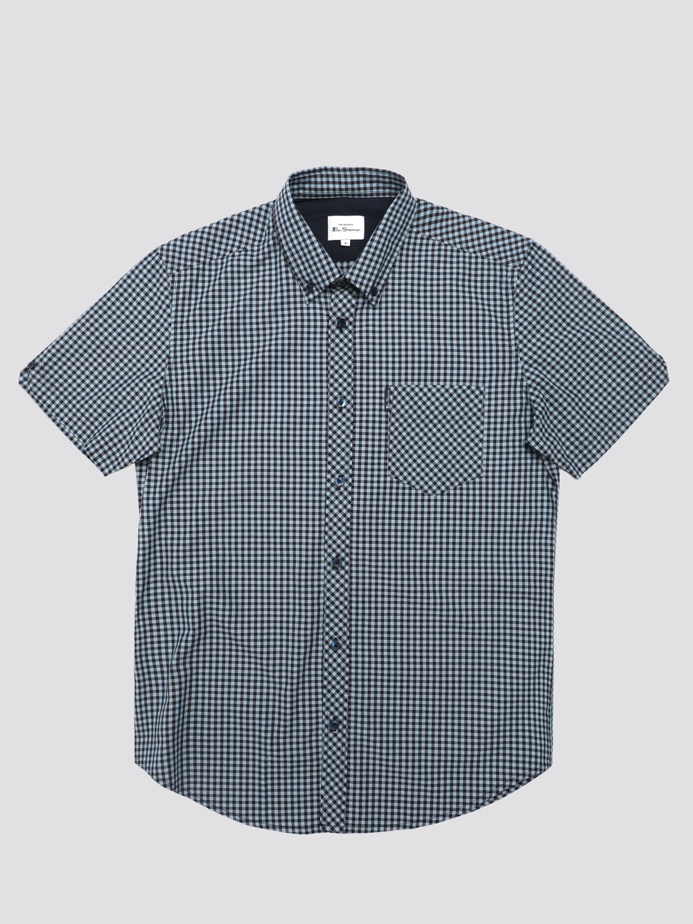 Ben Sherman Signature Short Sleeve Gingham Shirts Blue | 5831409-VO