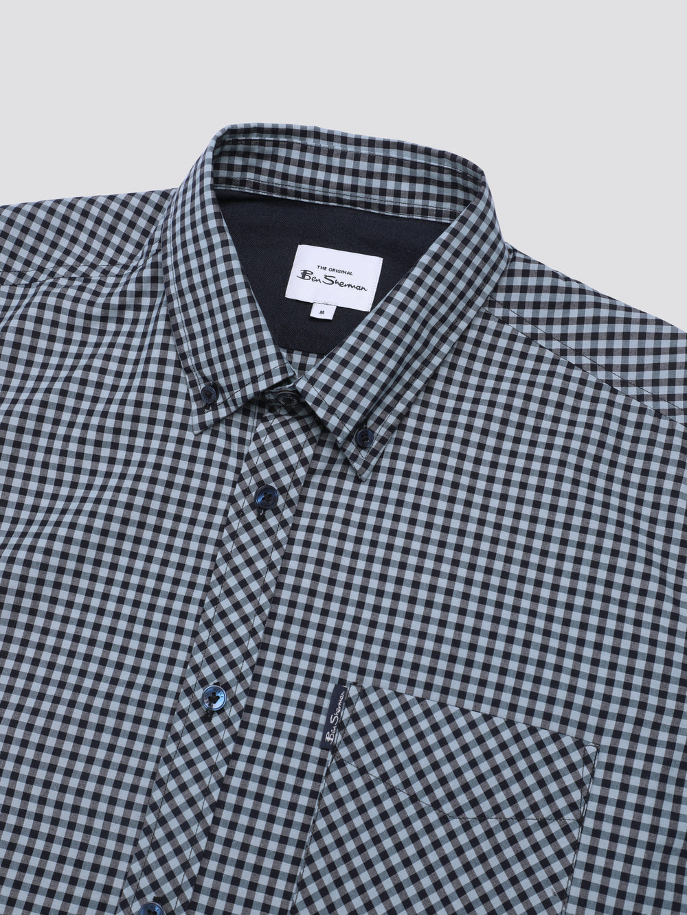 Ben Sherman Signature Short Sleeve Gingham Shirts Blue | 5831409-VO