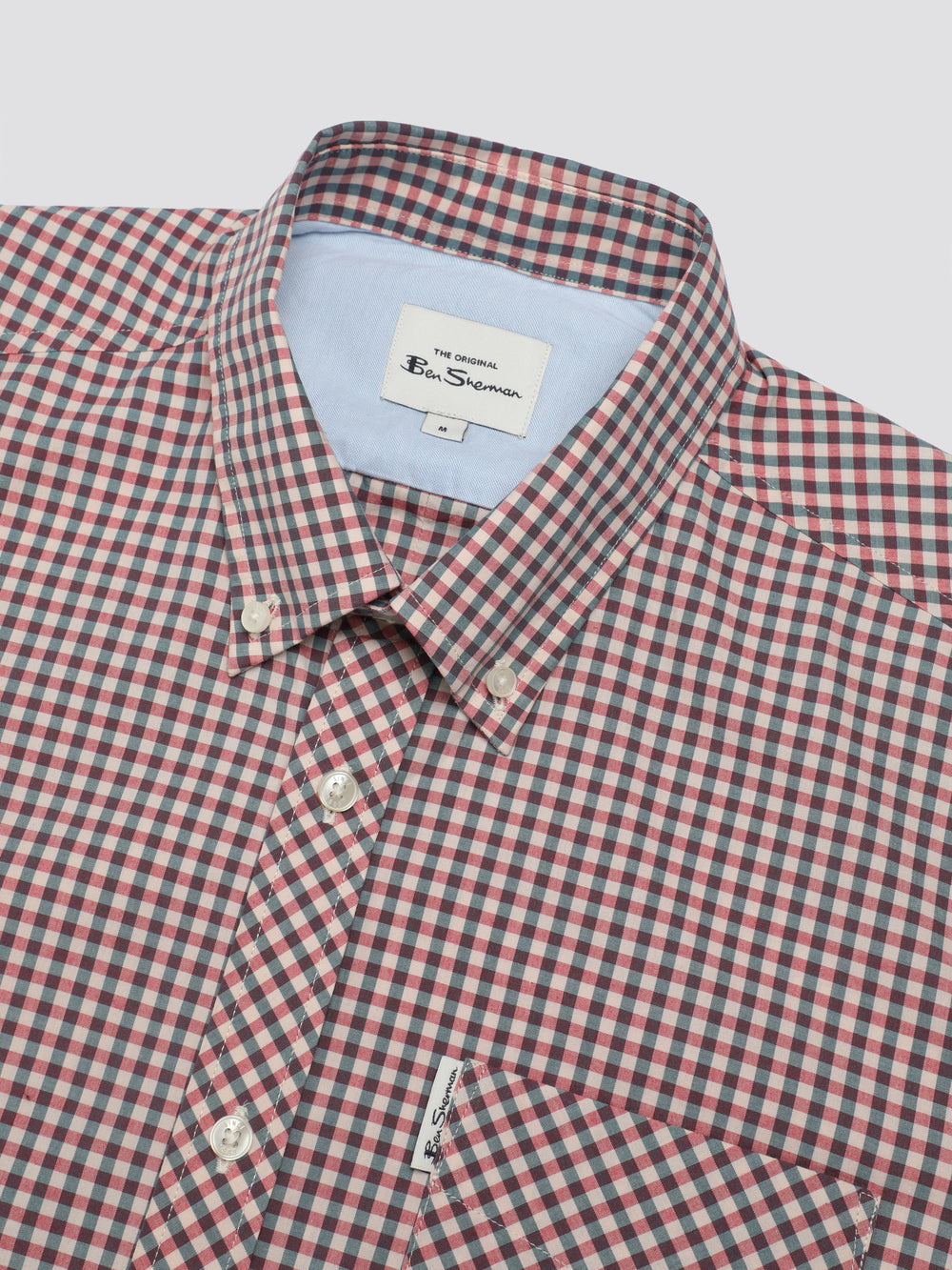 Ben Sherman Signature Short Sleeve Gingham Shirts Red / White | 8640753-SL