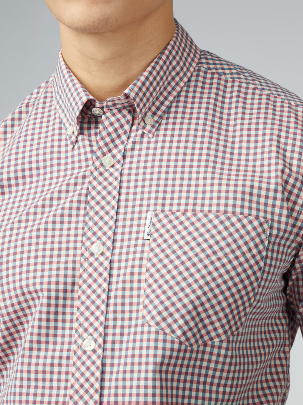 Ben Sherman Signature Short Sleeve Gingham Shirts Red / White | 8640753-SL