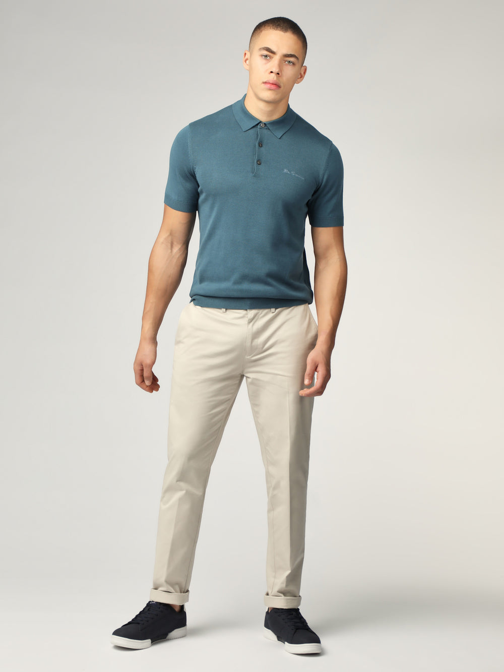 Ben Sherman Signature Short Sleeve Polo Knitwear Turquoise | 4807652-DY