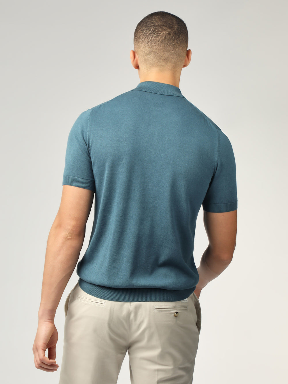 Ben Sherman Signature Short Sleeve Polo Knitwear Turquoise | 4807652-DY