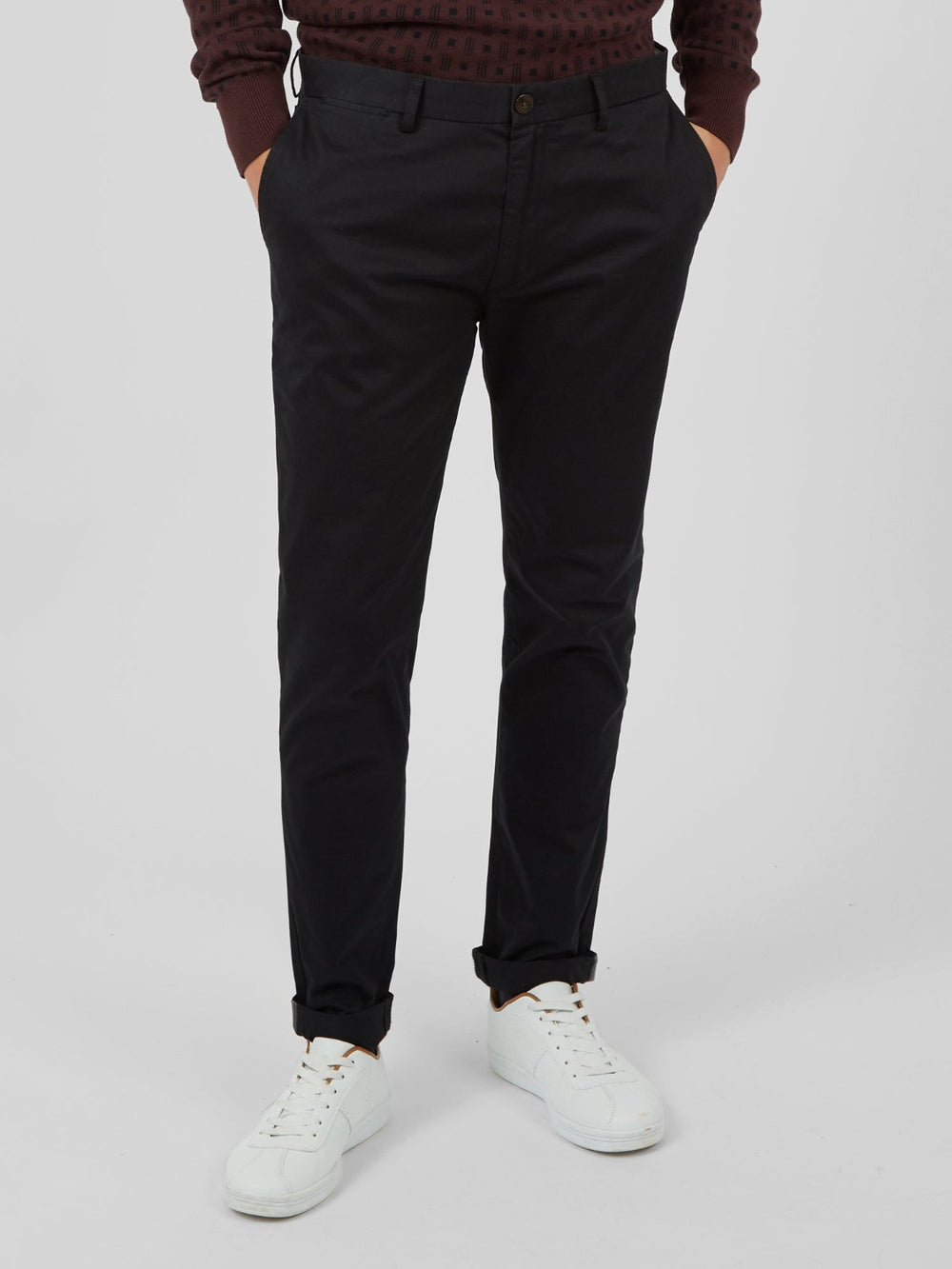 Ben Sherman Signature Skinny Stretch Chino Pants Black | 6709148-UX