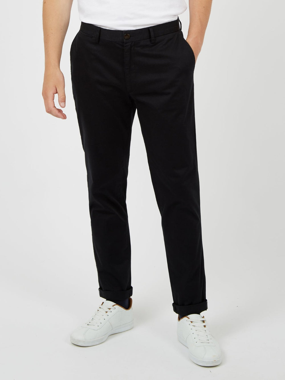 Ben Sherman Signature Slim Stretch Chino Pants Black | 2980714-ZY