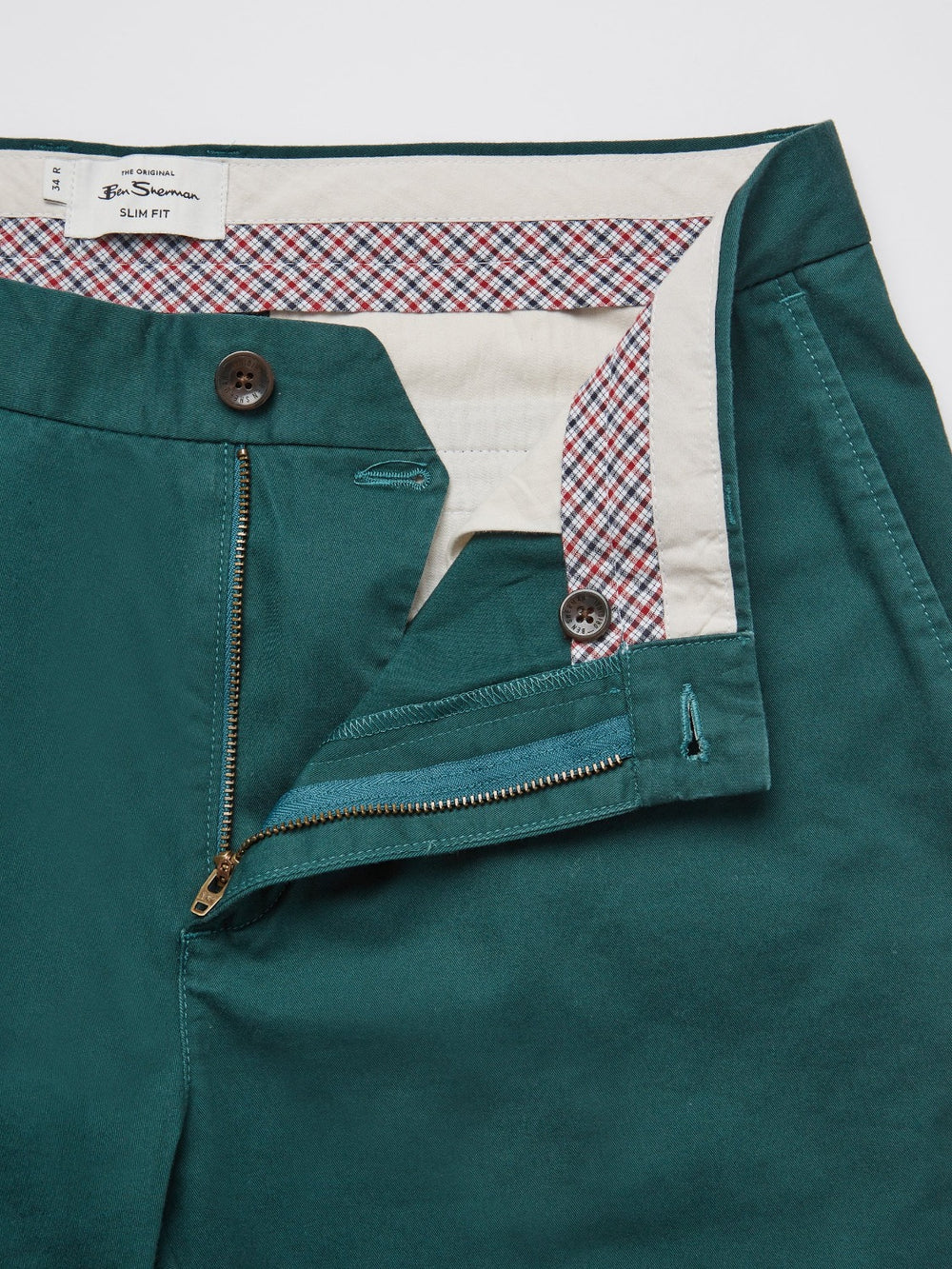 Ben Sherman Signature Slim Stretch Chino Pants Green | 0846375-AG