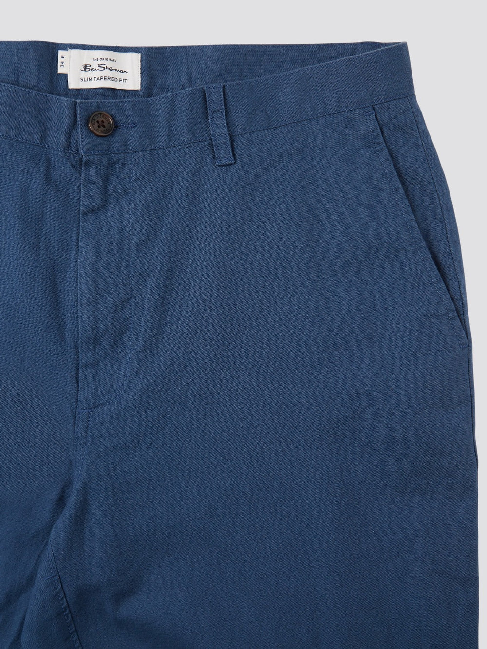 Ben Sherman Signature Slim Taper Linen Pants Blue | 3649087-MW