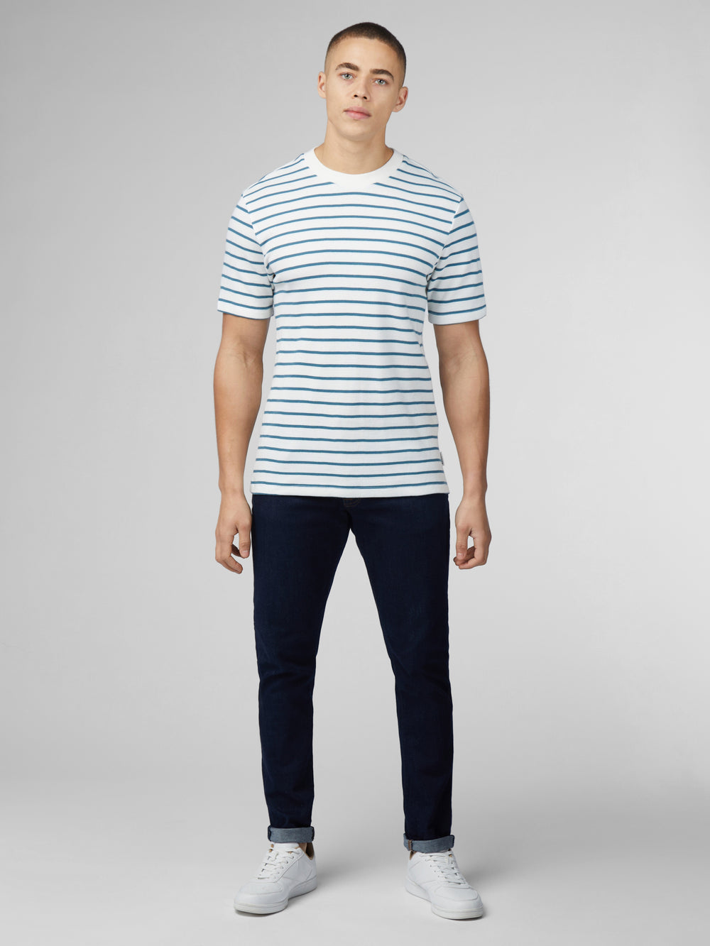 Ben Sherman Signature Waffle Stripe T-Shirt White | 7460913-XR