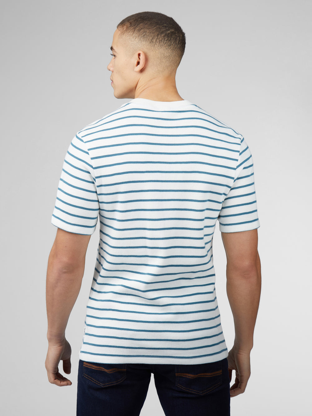 Ben Sherman Signature Waffle Stripe T-Shirt White | 7460913-XR