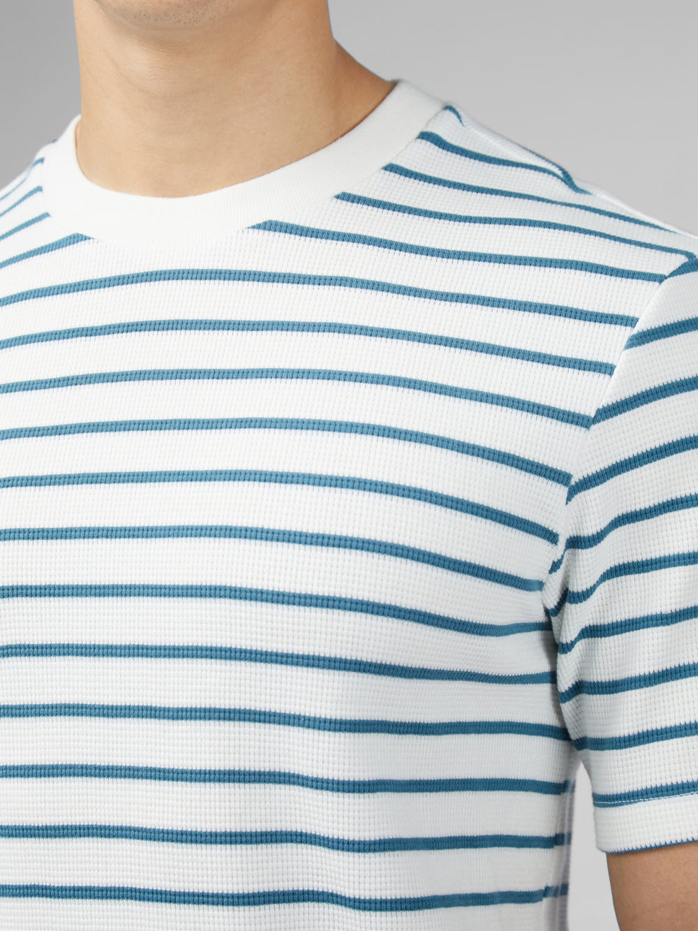 Ben Sherman Signature Waffle Stripe T-Shirt White | 7460913-XR