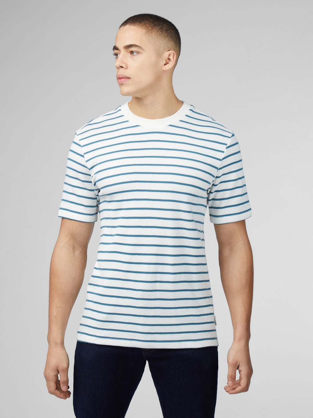 Ben Sherman Signature Waffle Stripe T-Shirt White | 7460913-XR