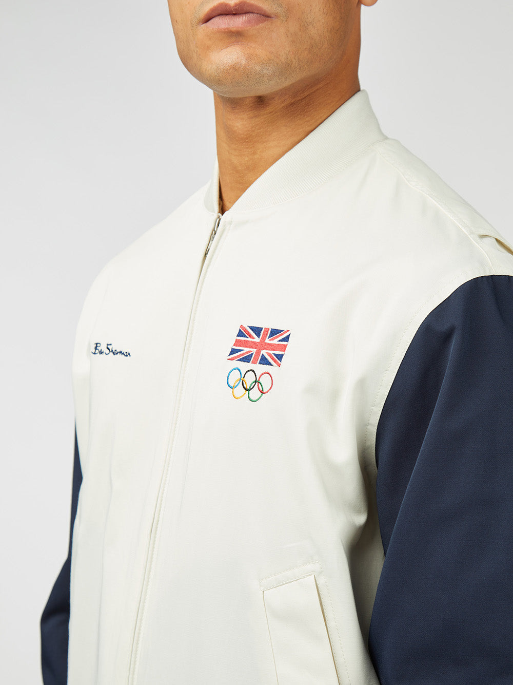 Ben Sherman Team GB Commercial Bomber Jackets White | 0928751-TK