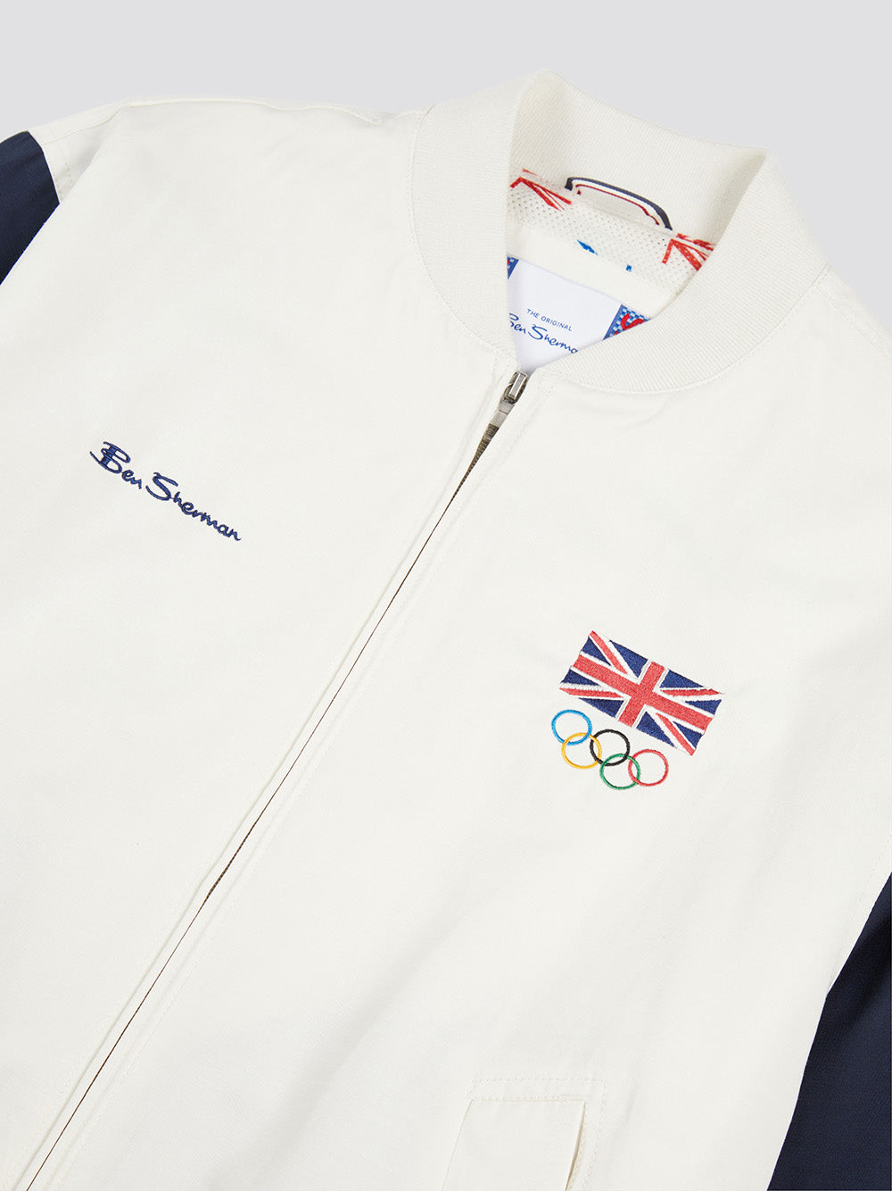 Ben Sherman Team GB Commercial Bomber Jackets White | 0928751-TK