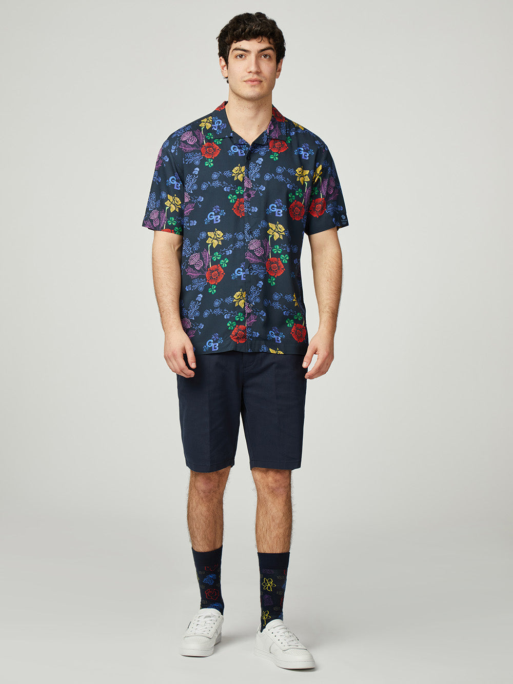 Ben Sherman Team GB Floral Shirts Navy | 3520987-BI