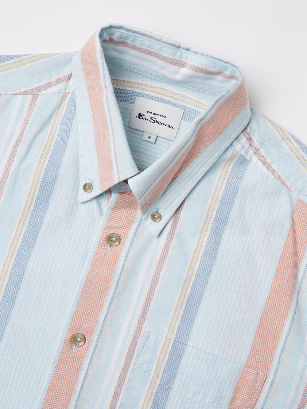 Ben Sherman The Oxford Ivy Stripe Long-Sleeve Shirts Blue | 3184759-EK