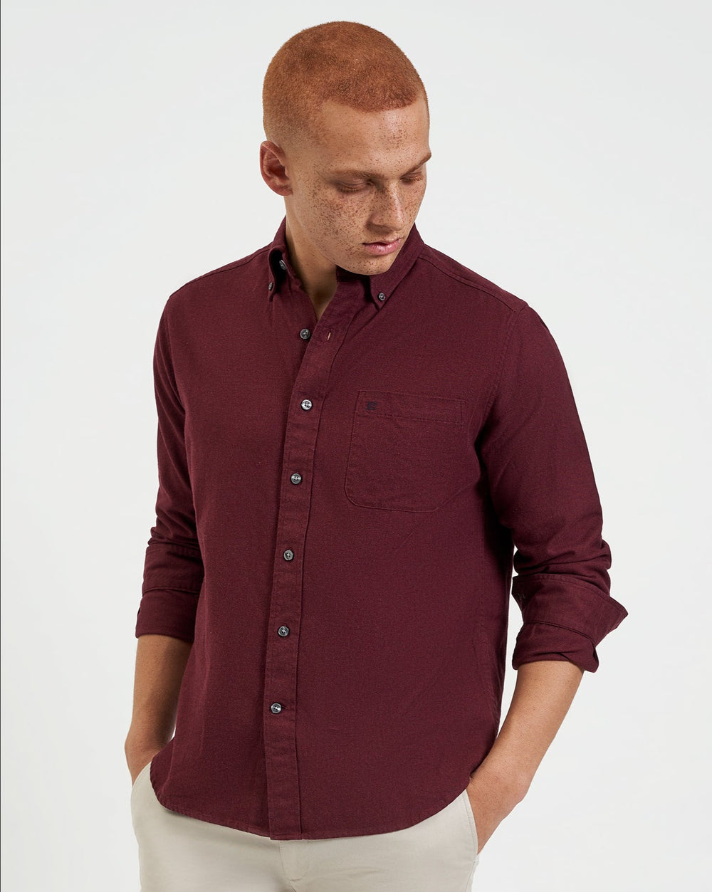 Ben Sherman Uniform Flannel Shirts Burgundy / Navy / Beige | 6591230-PW