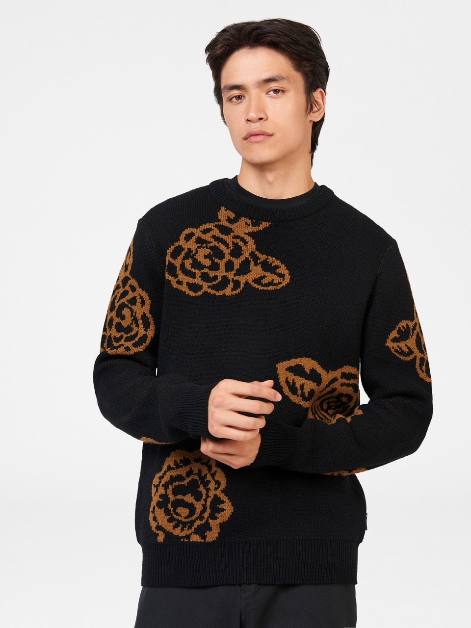 Ben Sherman Winter Floral Knitwear Black | 1739608-UI