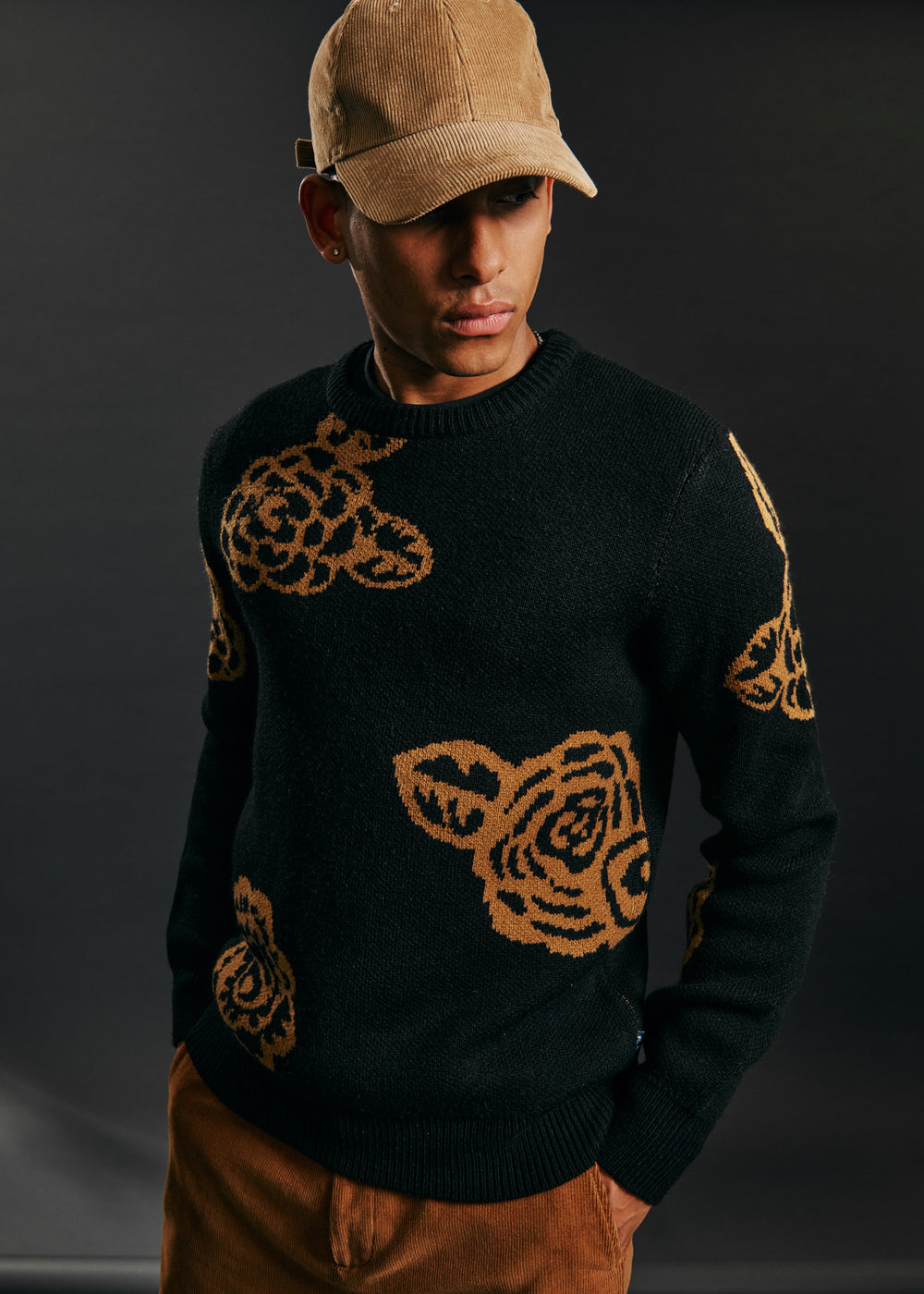 Ben Sherman Winter Floral Knitwear Black | 1739608-UI