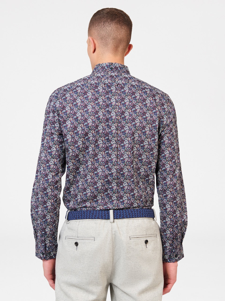 Ben Sherman Winter Floral Shirts Purple | 6294370-YR