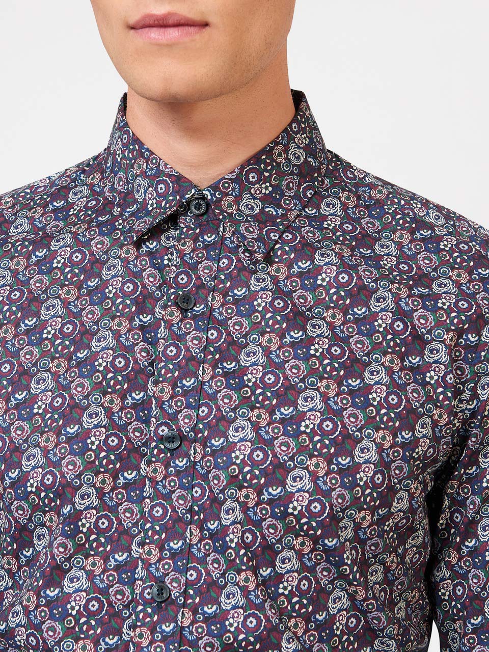 Ben Sherman Winter Floral Shirts Purple | 6294370-YR